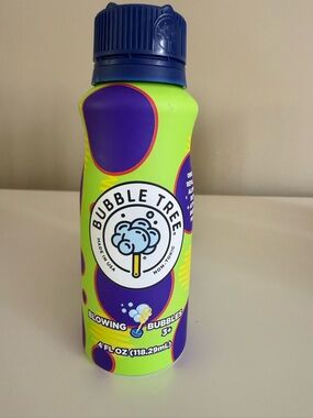 Bubble Tree Blowing Bubbles Bottle - Neon Green & Purple
